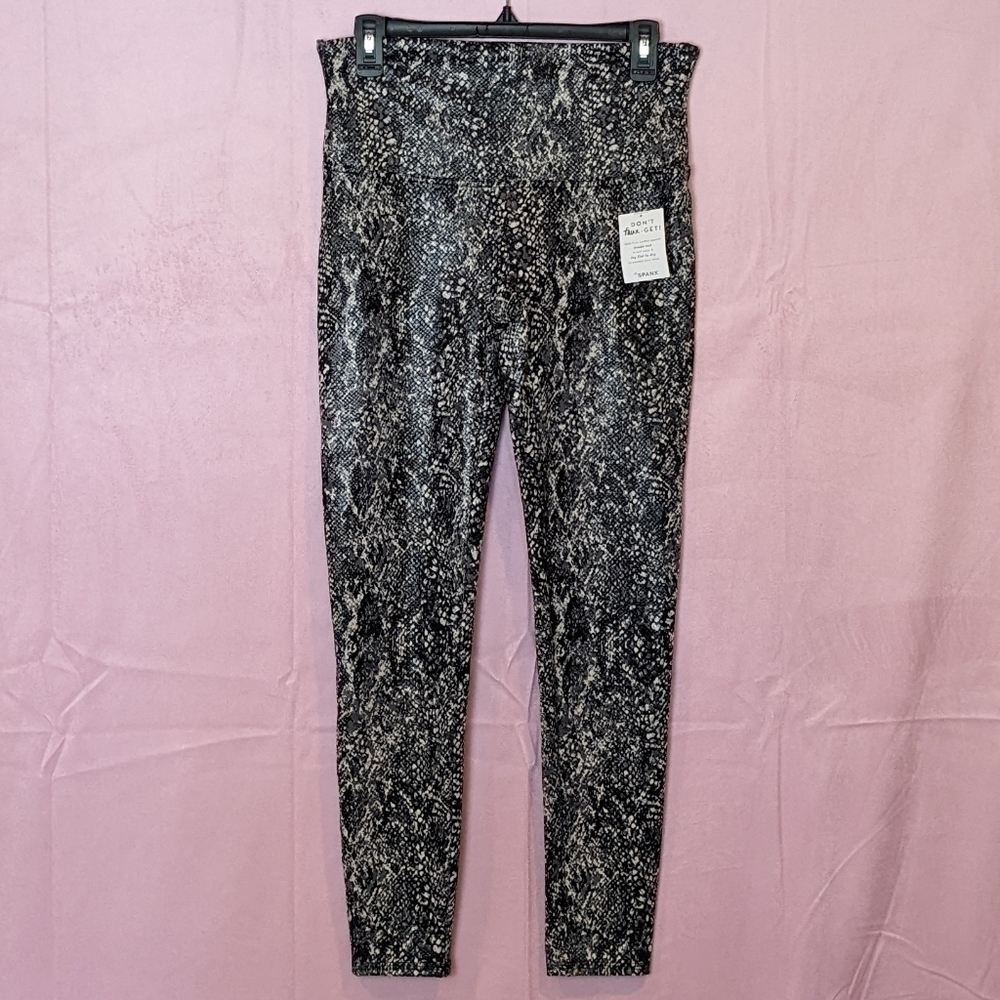 Spanx Faux Snakeskin High Waist Workout Leggings size XL